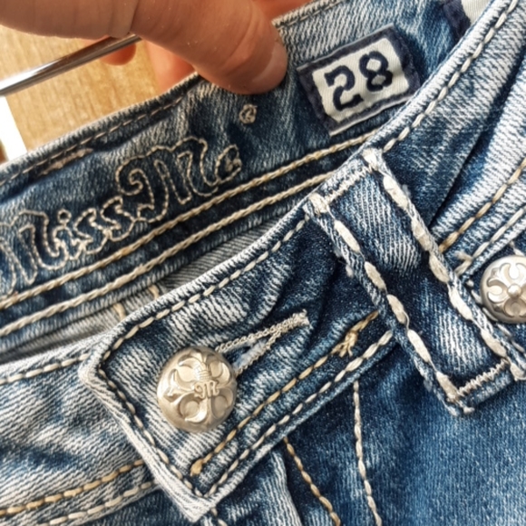 Miss me embellished boot cut jeans lightwash sz 28 - Picture 3 of 8